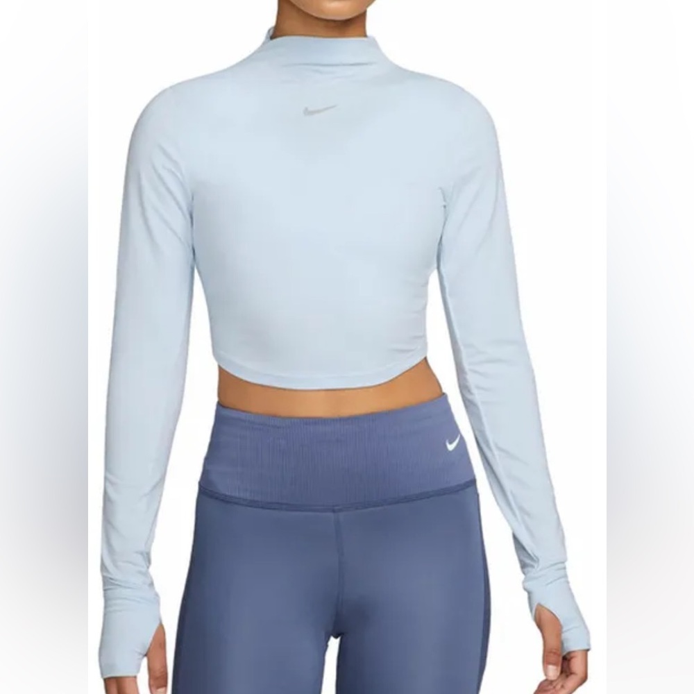 Nike Women's Light Blue Long Sleeve Top